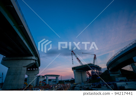 京都府城陽市新名神高速公路施工現場 94217441