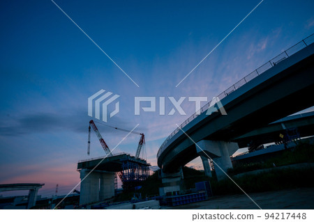 京都府城陽市新名神高速公路施工現場 94217448