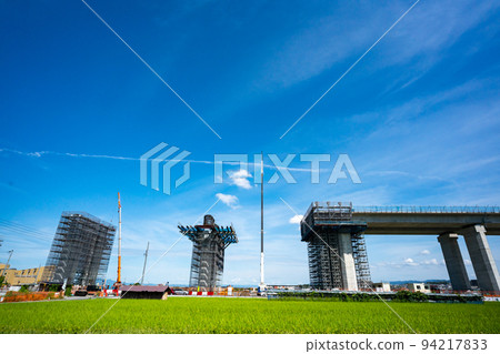Construction site of Shin-Meishin Expressway in Joyo City, Kyoto Prefecture Construction site of Shin-Meishin Expressway in Joyo City, Kyoto Prefecture 94217833