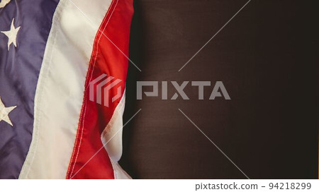 American flag on chalkboard 94218299