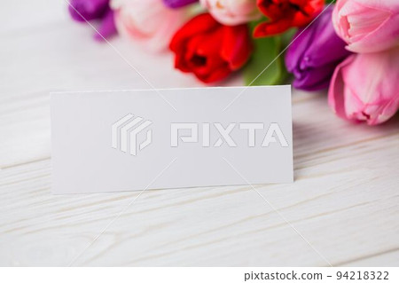 Tulips with card 94218322