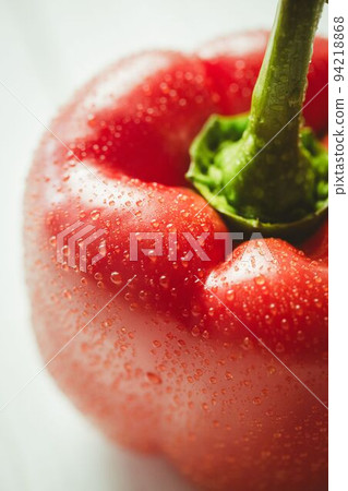 Fresh red pepper on wooden table 94218868