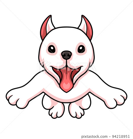Cute dogo argentino dog cartoon jumping 94218951
