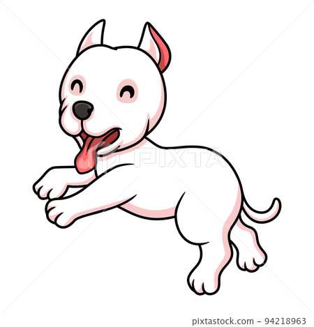Cute dogo argentino dog cartoon  94218963