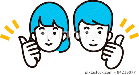男人和女人做豎起大拇指的插圖人圖標好微笑手簡單的線條畫插圖素材 男人和女人做豎起大拇指的插圖人圖標好微笑手簡單的線條畫插圖素材 94219077
