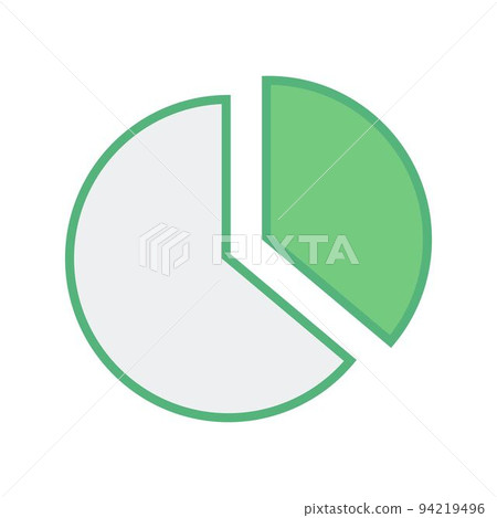 Composite image of green pie chart 94219496