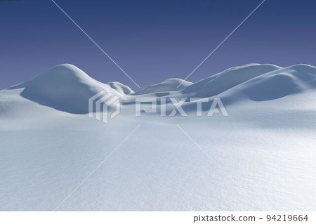 Digitally generated snowy land scape 94219664