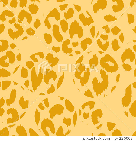 Abstract modern leopard seamless pattern. Animals trendy background. Color decorative vector stock illustration for print, card, postcard, fabric, textile. Modern ornament of stylized skin 94220005