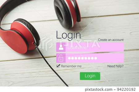 Log on screen by headphones Log on screen by headphones 94220192