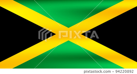 Flag of Jamaica. Jamaican national symbol in official colors. Template icon. Abstract vector background Flag of Jamaica. Jamaican national symbol in official colors. Template icon. Abstract vector background 94220892