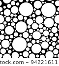 a seamless black background with white circles vector illustration 94221611