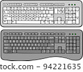 two computer keyboards vector illustration 94221635