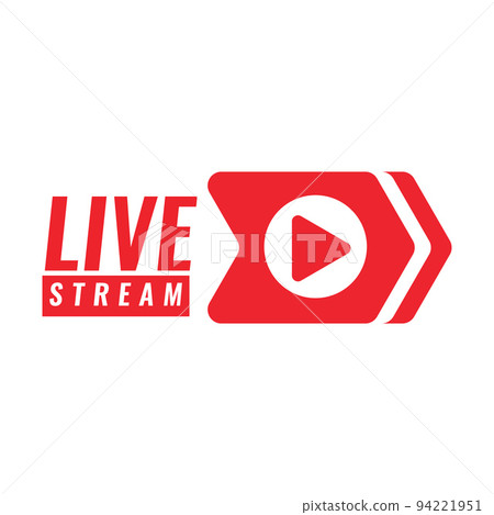 Live stream icon or symbol for broadcasting design 94221951