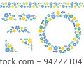 Flower decoration illustration material set 94222104
