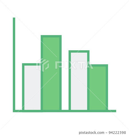 Digital composite of green bar graph 94222398