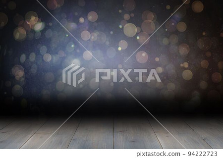 Shimmering light design over boards 94222723