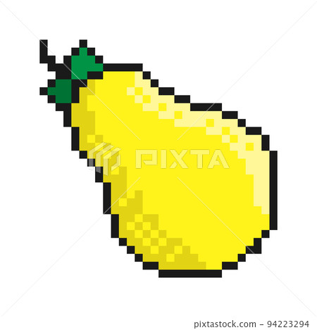 Pixel icon, pear fruit. Exotic fruit. Autumn harvest. Simple retro game vector isolated on white background 94223294