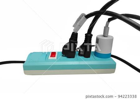Multi socket Power Strip with a plugs on it Multi socket Power Strip with a plugs on it 94223338