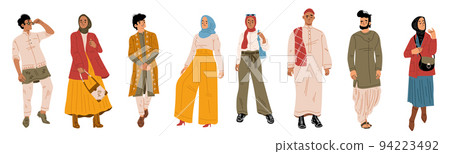 Arab people, young male and female characters 94223492