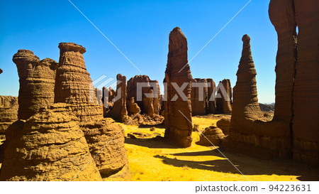Abstract Rock formation at plateau Ennedi aka stone forest in Chad 94223631
