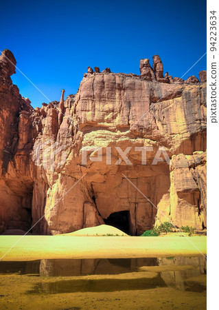 Panorama inside canyon aka Guelta d'Archei in East Ennedi, Chad 94223634