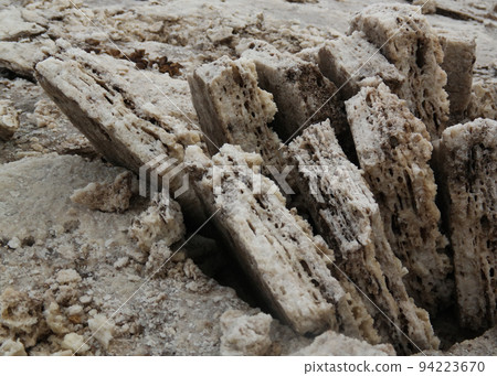Production of salt on Karum lake, Danakil, Afar Ethiopia 94223670