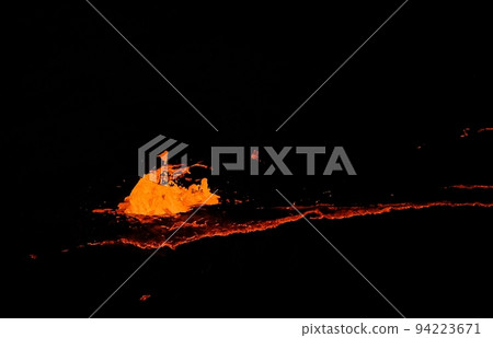 Erta Ale volcano crater, melting lava splash, Danakil depression Ethiopia 94223671