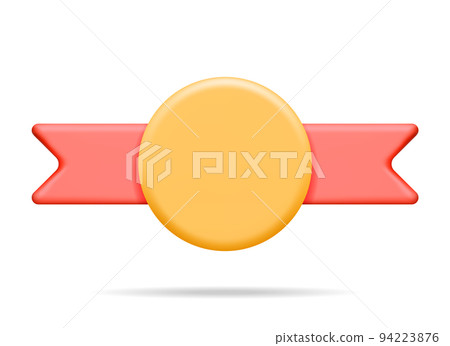 3D Winner Horizontal Medal with Ribbon 3D Winner Horizontal Medal with Ribbon 94223876