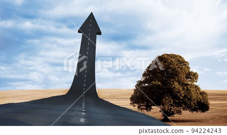 Upward arrow road 94224243