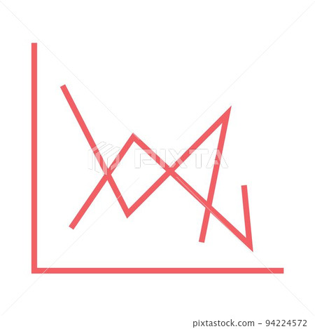Digitally generated image of line graph 94224572