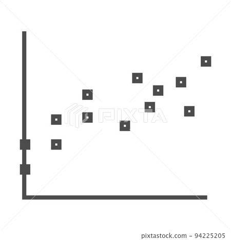 Digital composite of scatter graph 94225205