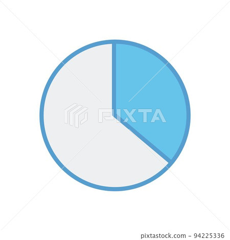 Close-up of blue pie diagram 94225336