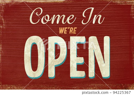 Vintage open sign 94225367