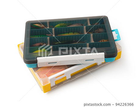 hard silicone lures in a box 94226366