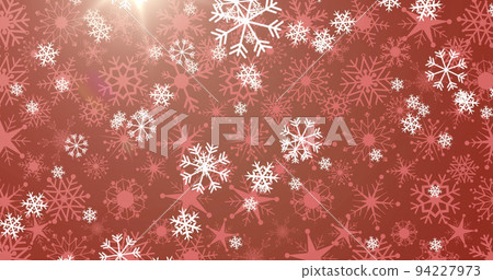Image of snow falling on red background at christmas Image of snow falling on red background at christmas 94227973