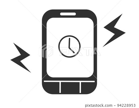 Smartphone Alarm - Stock Illustration [94228953] - PIXTA