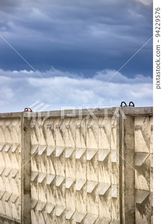 close-up of cocrete fence blocks close-up of cocrete fence blocks 94229576