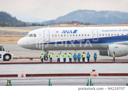 Airplane departing after being sent off Airplane departing after being sent off 94229707