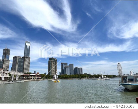 中國蘇州金雞湖風光(IFS,摩天輪) 中國蘇州金雞湖風光(IFS,摩天輪) 94230103