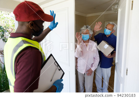 Senior caucasian couple spending time at home together 94230183