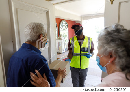 Senior caucasian couple spending time at home together 94230201