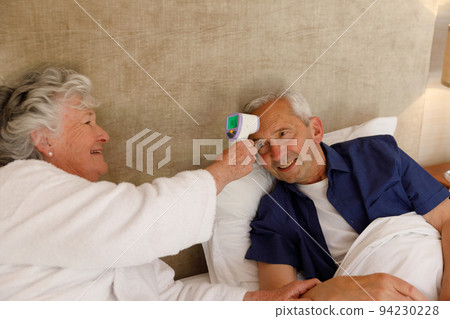 Senior caucasian couple spending time at home together 94230228