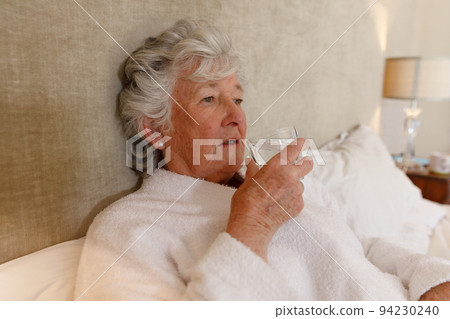 Senior caucasian woman spending time at home 94230240