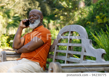 Senior african american man spending time at home Senior african american man spending time at home 94230775
