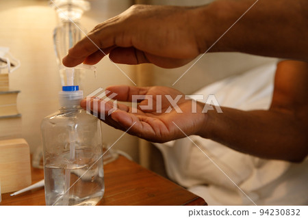Close up of senior african american man spending time at home Close up of senior african american man spending time at home 94230832
