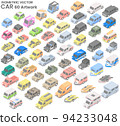 Isometric vector flat style of cars various model total 60 artworks 94233048