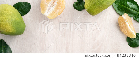 yuzu mid-autumn festival wood background pomelo Mid-Autumn Festival ズ ゆず 94233316