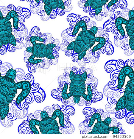 Seamless pattern with sea turtles .Turtles  design 94233509