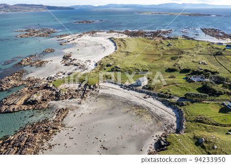 Aerial view of Clouhhcorr beach on Arranmore Island in County Donegal, Republic of Ireland Aerial view of Clouhhcorr beach on Arranmore Island in County Donegal, Republic of Ireland 94233950
