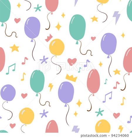 birthday party design pattern. Balloons celebration seamless pattern 94234060